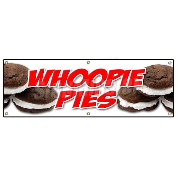WHOOPIE PIES BANNER SIGN cake pie fresh baked dessert sweet shop bakery bake
